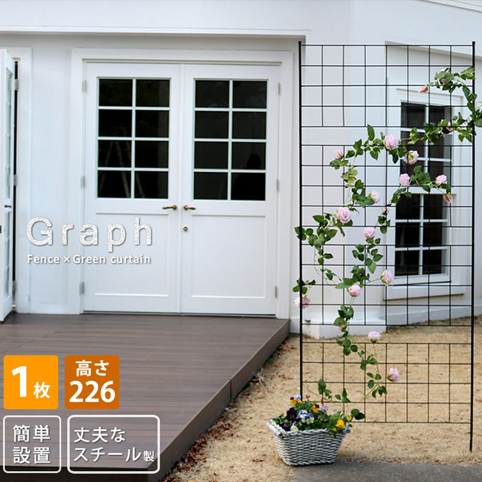 格子型アイアンフェンス 高さ226cm グラフ