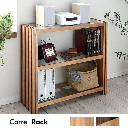 おしゃれ 格子デザイン 木製 収納 ラック カレ 47 041 激安アウトレット家具通販ワイエムワールド