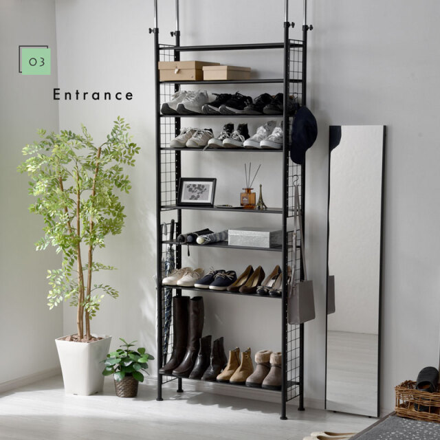 天井つっぱりラック ニット ワイド 家具通販 ワイエムワールド本店