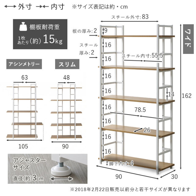 お洒落 デザイン収納 ゲイブ+ マルチ5段ラック 【00-177】｜激安