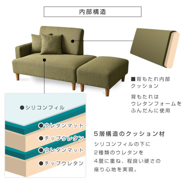 お洒落デザイン 10way ソファー Dix ディックス 【00-216】｜激安