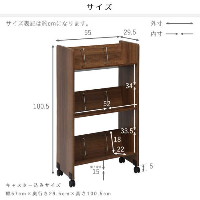 ファイルワゴン 3段タイプ パウロ 家具通販 ワイエムワールド本店
