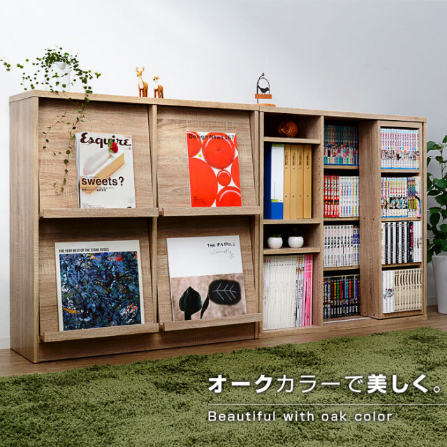 本棚 書棚 扉付 CD DVD マガジンラック｜激安アウトレット家具通販