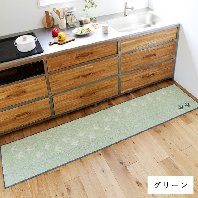 ウッディーマット　(約6畳分) お値下げ 北欧 キッチンマット テクテクキーウィマット 国産 45×240 【37-100100