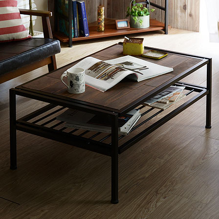 ÄNGESBYN アンゲスビーン リビングテーブル 収納付き, ブラック/パイン