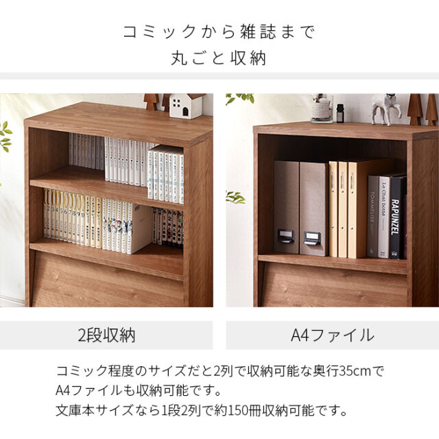 A4ファイル対応 本棚 書棚 漫画 キッズ コミック 薄型 整理｜激安