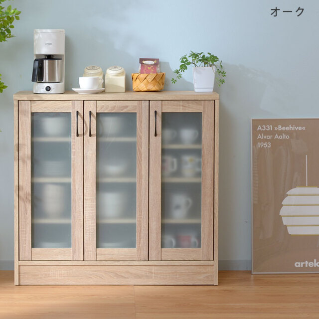 ナチュラルキッチン 食器棚ロータイプ 【00-012】｜激安