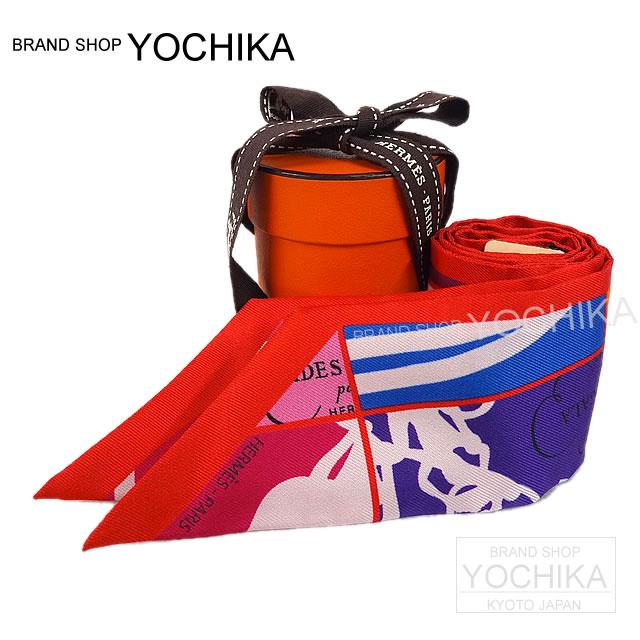 HERMES エルメス ツイリー スカーフ 「ディシブルド」 ルージュ×ヴァイオレット×ローズ シルク100% 新品