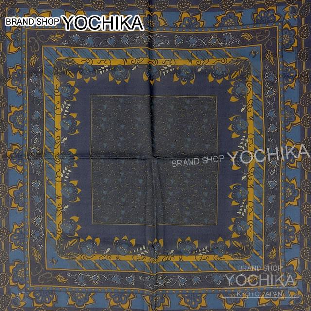 HERMES エルメス スカーフ プチ・カレ  "アメーバ・フラワー" ブルーマルテ シルクモスリン100% 新品未使用