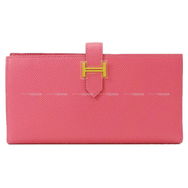 HERMES エルメス 財布 ベアンスフレ ローズアザレ エプソン ゴールド金具 新品未使用