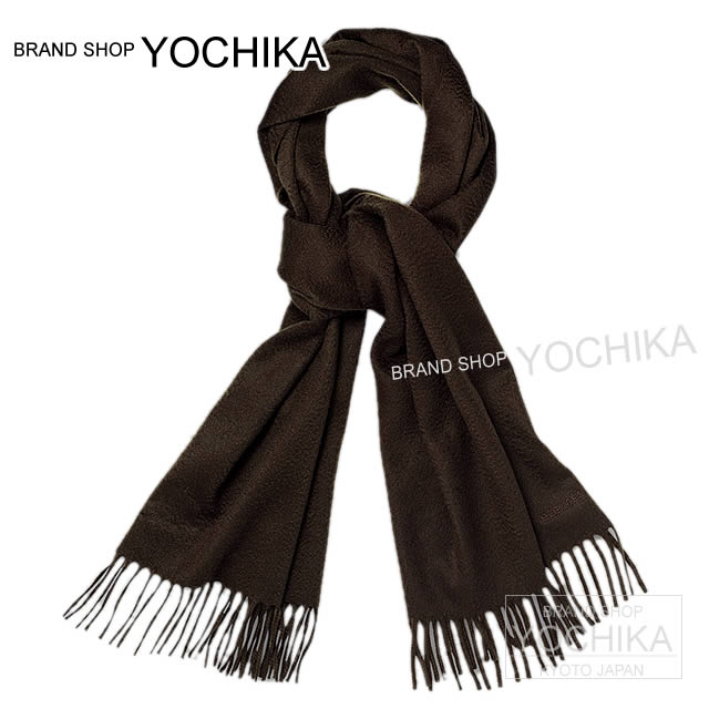 HERMES エルメス ロゴマフラー Unie Brod'ee ユニブロデ エコルセ カシミヤ100% 新品