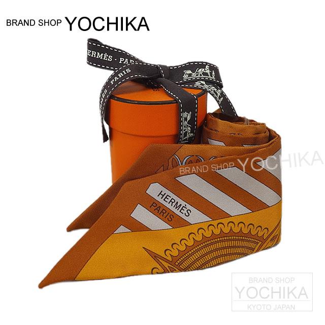 HERMES エルメス ツイリー スカーフ "クレタの幾何学" ルーXジョーヌヴィフXブトンドール シルク100% 新品
