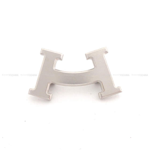 HERMES エルメス ブローチ スマイル パラディウム ブロッセ マットシルバー金具 新品