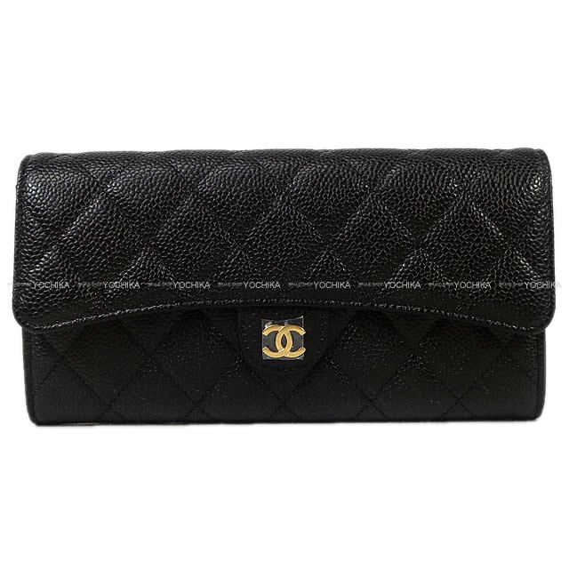 CHANEL シャネル マトラッセ フラップ 長財布 黒Xボルドー キャビアスキン(グレインドカーフ) ゴールド金具 A80758 新品
