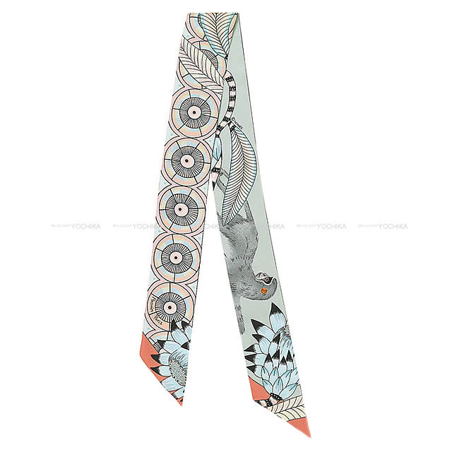 HERMES エルメス ツイリー スカーフ "サバンナのダンス" ヴェールアマンドXローズペールXシエル 新品