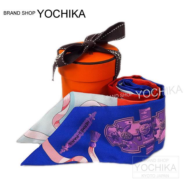 2017 新作 HERMES エルメス ツイリー スカーフ "Ferronnerie" シエルXブラッシュXグリスブルーエ 新品