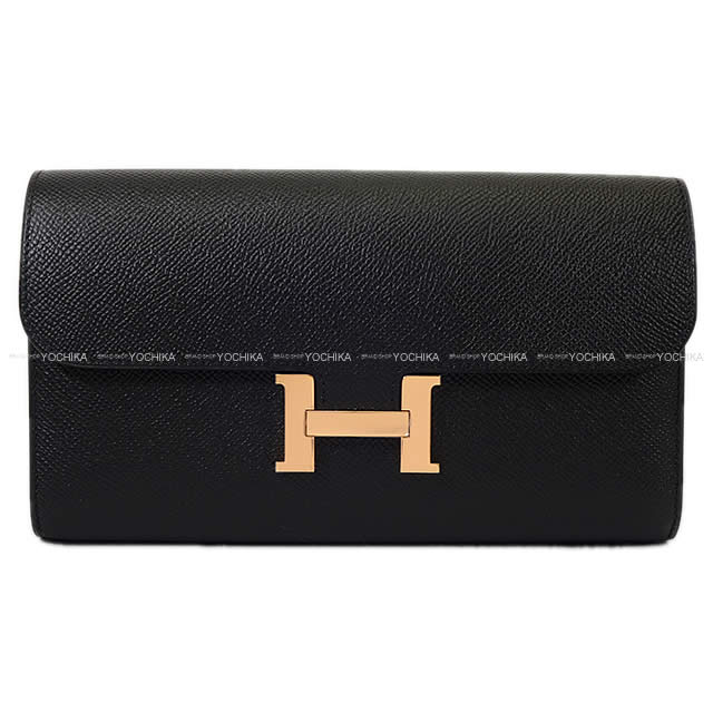 HERMES エルメス 長財布 コンスタンスロング 黒(ブラック) エプソン ローズゴールド金具 新品