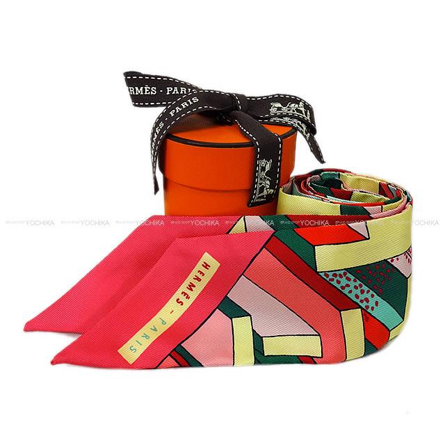 HERMES エルメス ツイリー スカーフ "ON A SUMMER DAY" ジョーヌドール×グレー×コライユ 新品