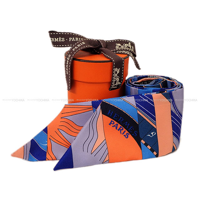 HERMES エルメス ツイリー スカーフ "新たなる占星術" ウルトラヴァイオレットXブルーXコライユ シルク100% 新品