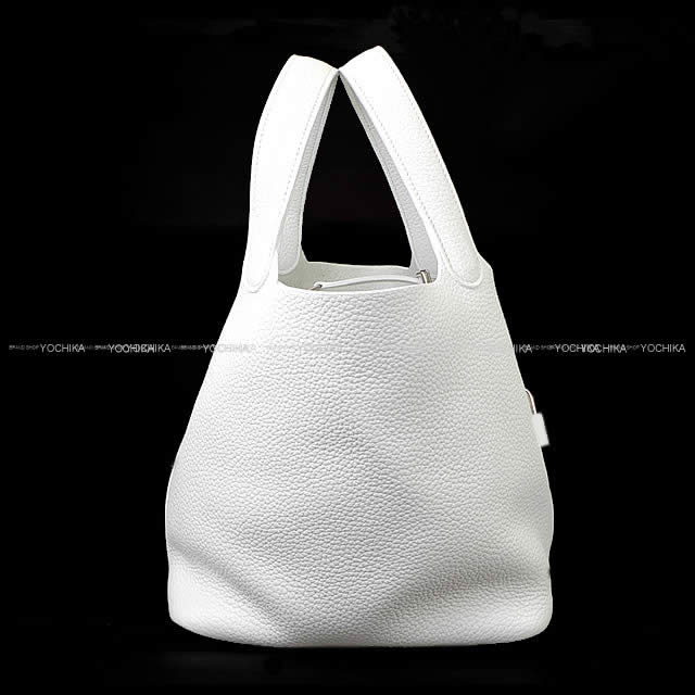HERMES エルメス ハンドバッグ ピコタンロック 22 MM 白（ホワイト） トリヨン (内側起毛) シルバー金具 新品