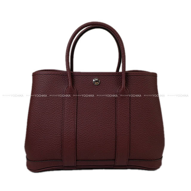 HERMES エルメス トートバッグ ガーデンパーティ 30 TPM ボルドー ヴァッシュカントリー シルバー金具 新品