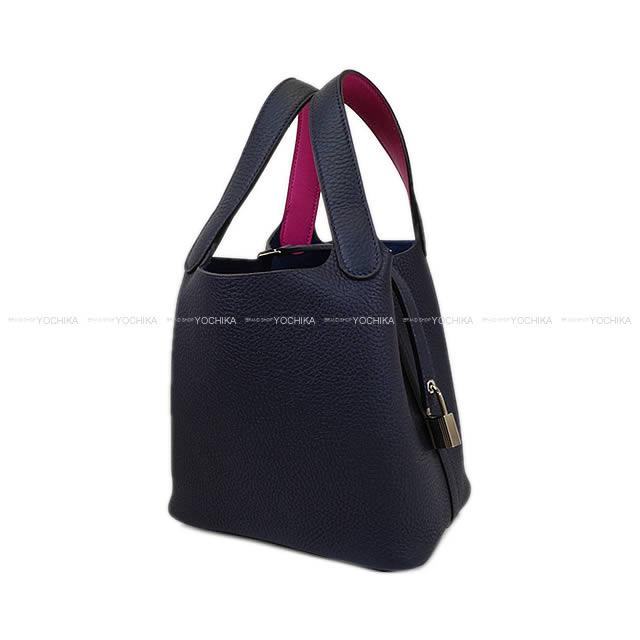 HERMES エルメス ハンドバッグ ピコタンロック エクラ 18 PM ブルーニュイ×ローズパープル トリヨンXスイフト 新品