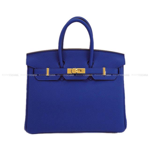 HERMES エルメス ハンドバッグ バーキン25 ブルーエレクトリック トゴ ゴールド金具 新品
