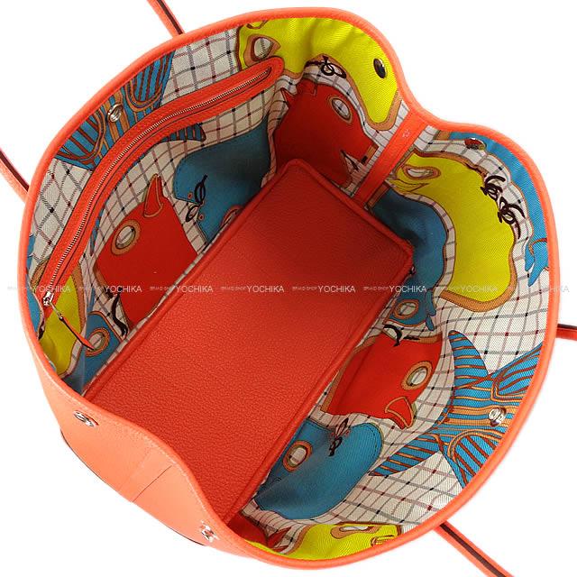 HERMES エルメス トートバッグ ガーデンパーティ 36 PM カマイユ オレンジポピーXライムXブルーアトール 新品