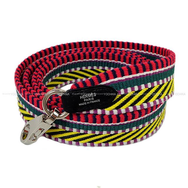 エルメス  "バンドリエール サングル カヴァル 25mm" ショルダーストラップ 85cm マルチカラーX黒 スイフト 新品