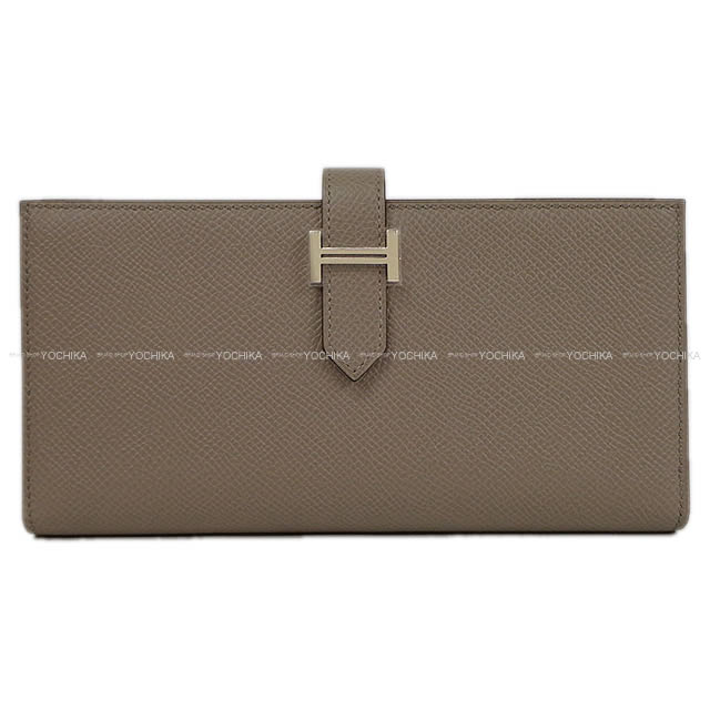 HERMES エルメス 長財布 ベアンスフレ ヴェルソ グリアスファルトXブルーインディゴ エプソン シルバー金具 新品