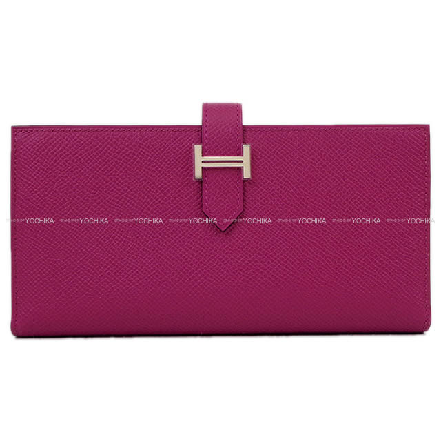 HERMES エルメス 長財布 ベアンスフレ ローズパープル エプソン シルバー金具 新品