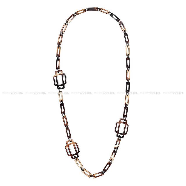 2018年春夏 新作 HERMES エルメス ロングネックレス "リズム" 白(ホワイト) バッファローホーン 新品