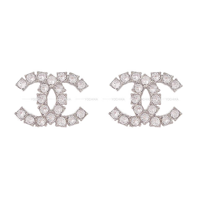 CHANEL シャネル ココマーク ラインストーン ピアス A58385 新品