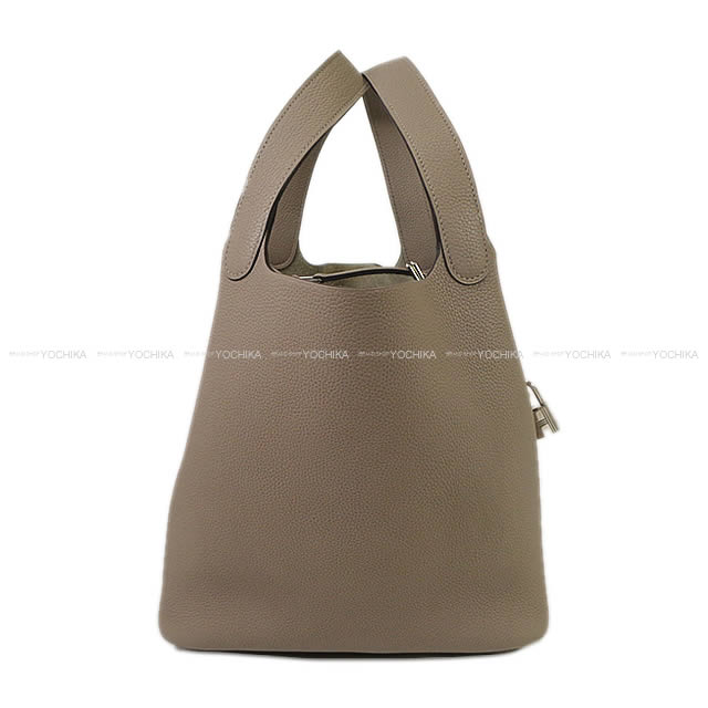 HERMES エルメス ハンドバッグ ピコタンロック 22 MM グリアスファルト トリヨンモーリス シルバー金具 新品