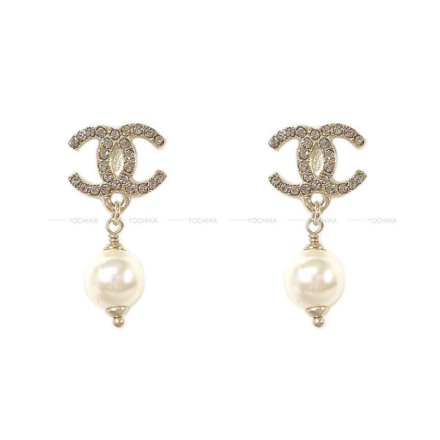 2018年秋冬 CHANEL シャネル ココマーク ミニパール ピアス ゴールドXパールホワイト A58529 新品