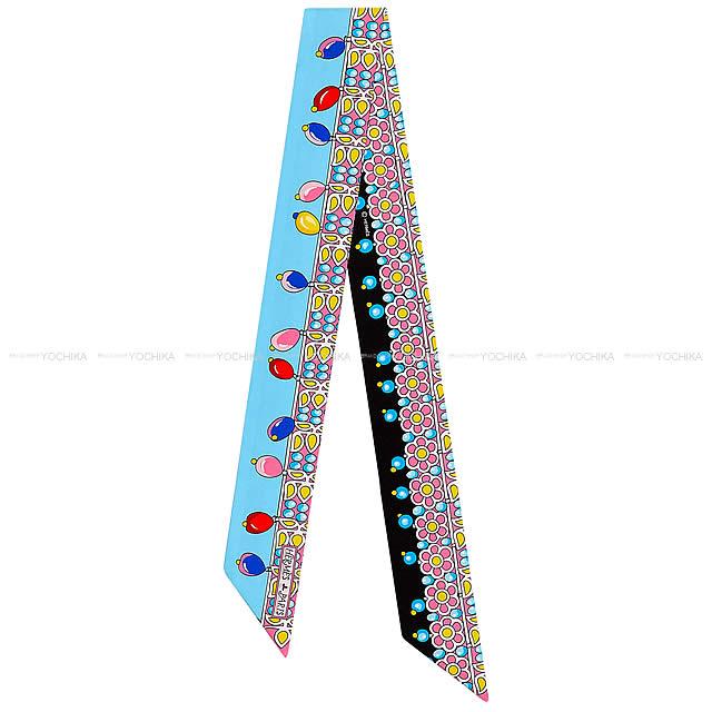 2018 秋冬 新作 HERMES エルメス ツイリー スカーフ "マハラジャの装身具・デタイユ" シエル 新品