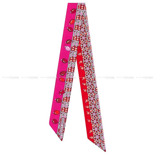 2018 秋冬 新作 HERMES エルメス ツイリー スカーフ "マハラジャの装身具・デタイユ" フューシャ  新品