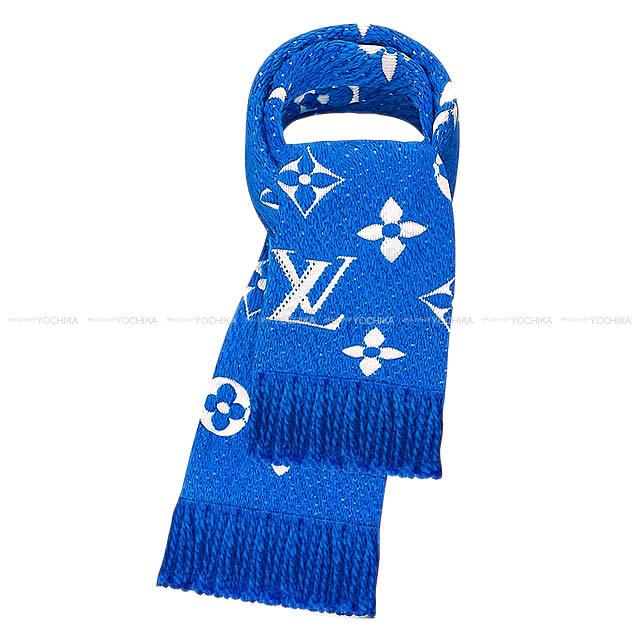 LOUIS VUITTON ルイ・ヴィトン マフラー エシャルプ・ロゴマニア ブルーデニムダーク M70812 新品