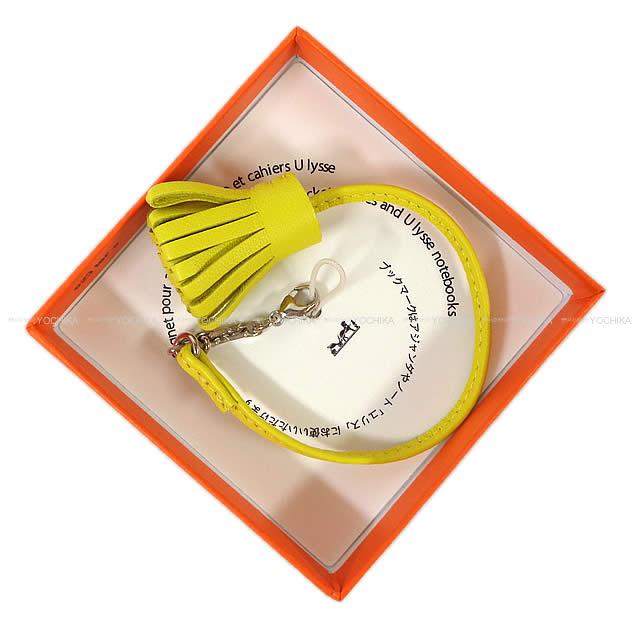 HERMES エルメス カルメン チータ グラン ポンポン 20 ライム アニューミロ シルバー金具 新品未使用