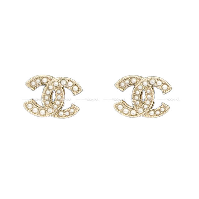CHANEL シャネル ミニパール イン ココマーク ピアス ゴールド ゴールド金具 AB0670 新品