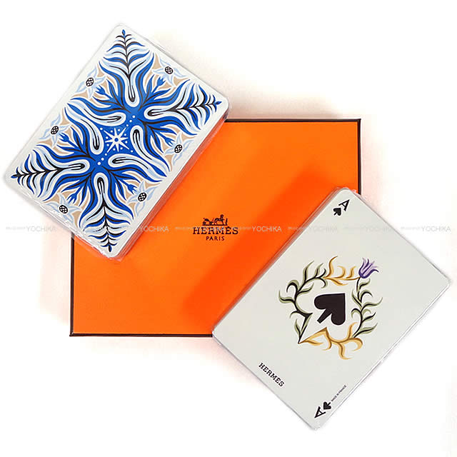 HERMES エルメス ノベルティ トランプ 赤(レッド)X青(ブルー) 新品