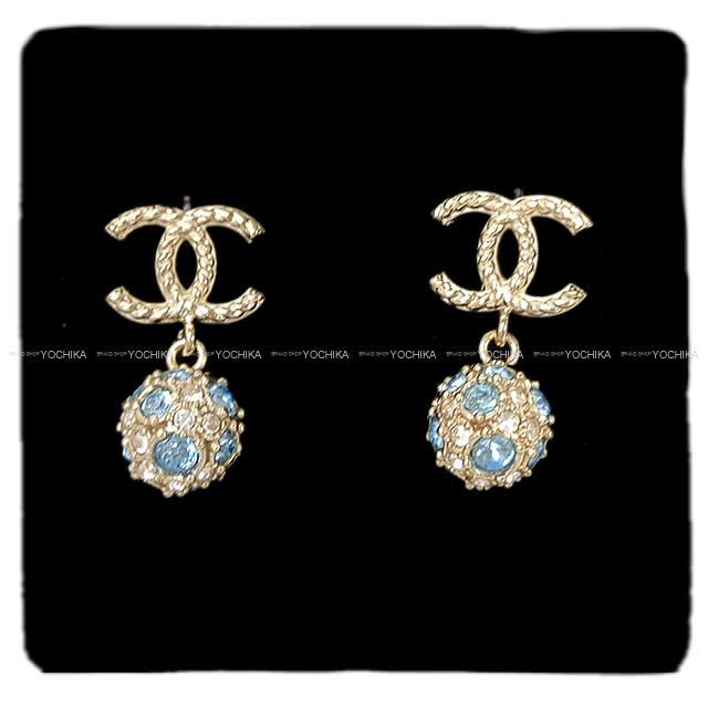 2018 春夏 新作 CHANEL シャネル ココマーク ラインストーン シャイニー ピアス シルバーA58328 新品