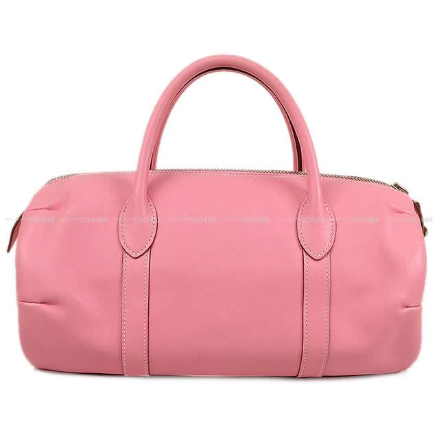 HERMES エルメス ハンドバッグ ポロション1925 30 ピンク スイフト シルバー金具 新品同様