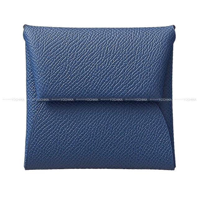 HERMES エルメス バスティア ヴェルソ コインケース ブルーブライトンXブルーイズミール エプソン シルバー金具 新品