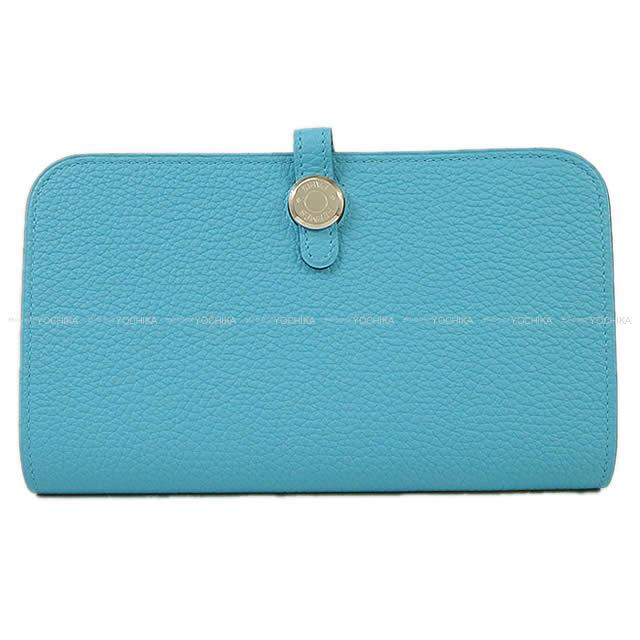 2019年春夏 新作 HERMES エルメス 長財布 ドゴンGM ブルーデュノール トゴ シルバー金具 新品