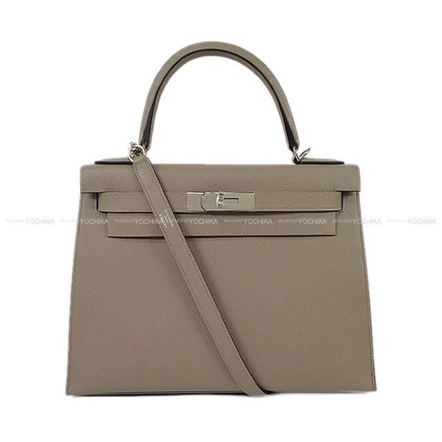 HERMES エルメス ハンドバッグ ケリー28 外縫い ジョーヌアンブル エプソン ゴールド金具 新品