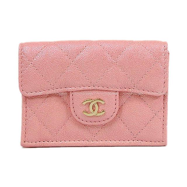 CHANEL シャネル マトラッセ オーロラシリーズ 三つ折 コンパクト 財布 ローズピンク A84401 新品