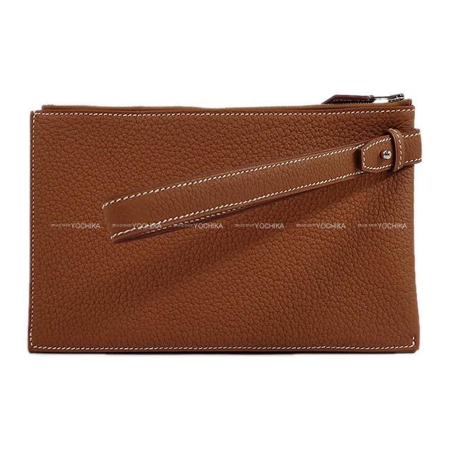 HERMES エルメス クラッチバッグ ポーチ "ポシェット ヴェルティージュ" MM ゴールド 新品未使用
