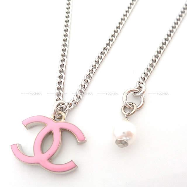 2019年 クルーズ CHANEL シャネル シンプル ココマーク パール付き ネックレス ピンク AB0420 新品
