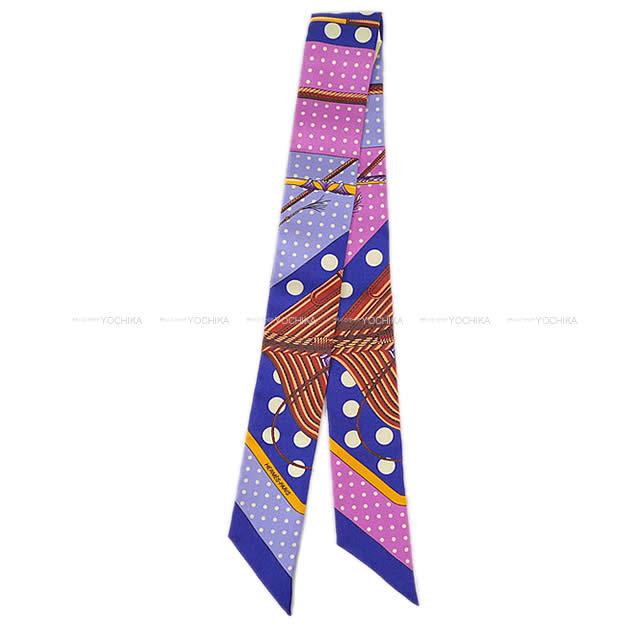 HERMES エルメス ツイリー スカーフ "クリック・クラック・ドット" ヴァイオレットXモーヴXパルム